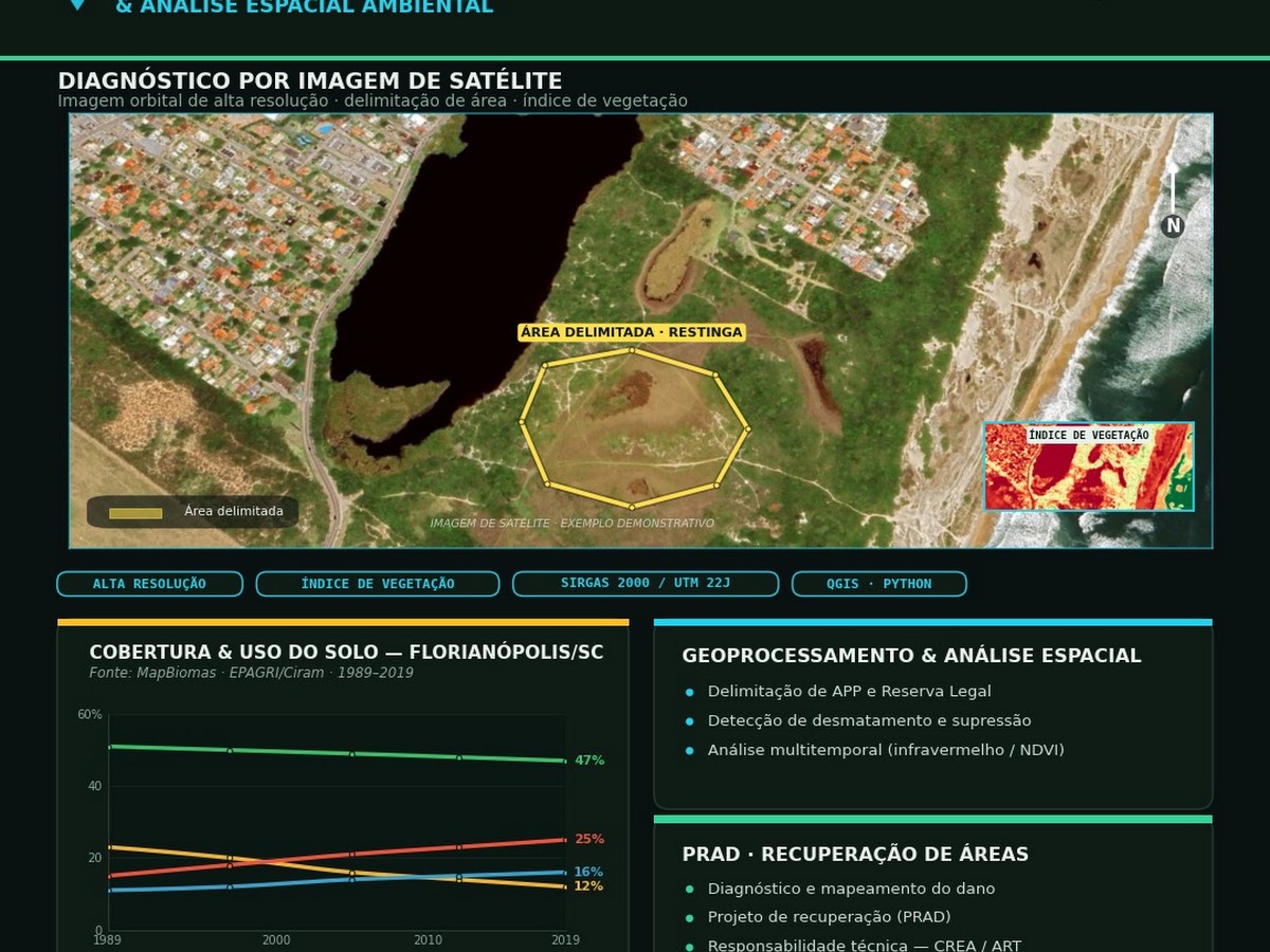 Rede Líquen - Análise ambiental e geoprocessamento em Florianópolis — foto 1