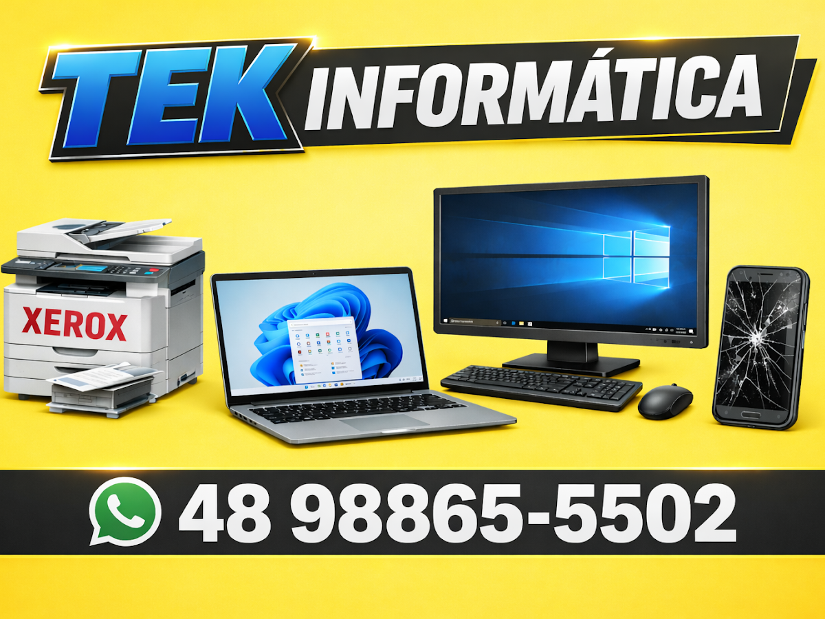 Logo TEK Notebooks, Desktops e Celulares.